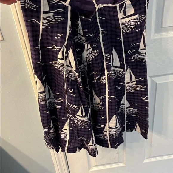 NWT Anthropologie Celadine Scallop Piped Mini Dress in Blue Motif, size XL - Picture 9 of 13